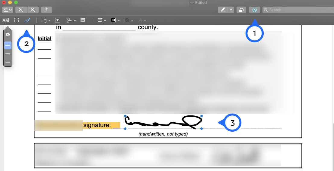 in acrobat for mac, add a signature
